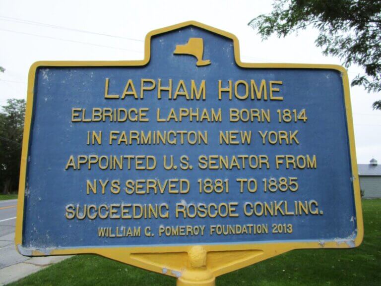 Historical marker for Lapham Home.