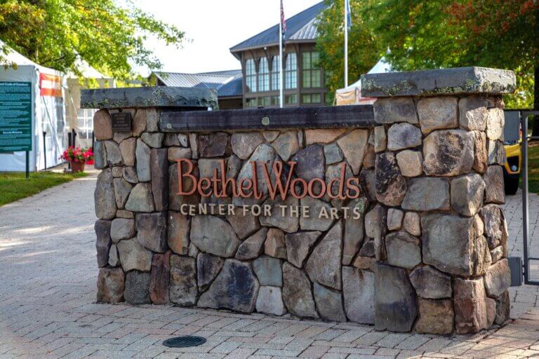 Site of Woodstock National Register marker, Bethel Woods, N.Y.