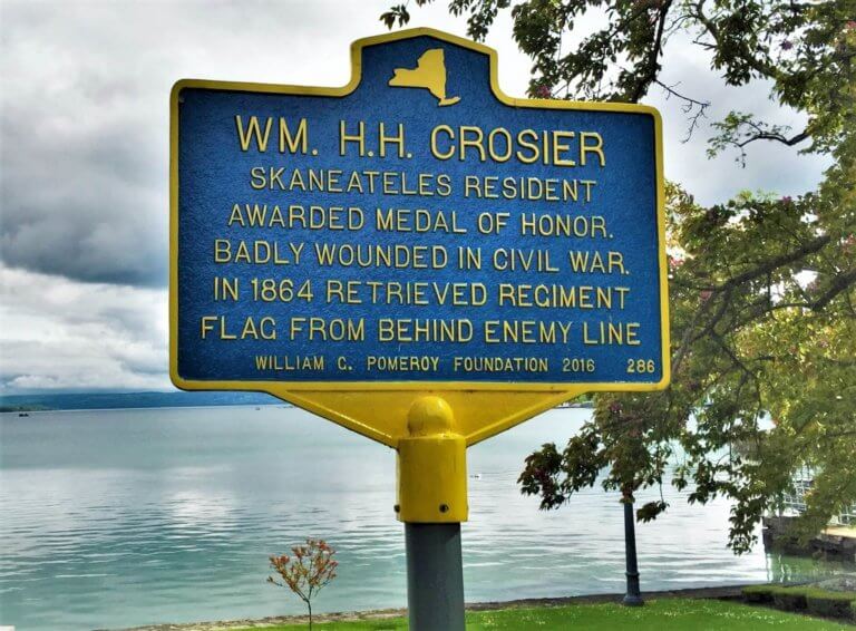 A marker for the William Crosier historical location