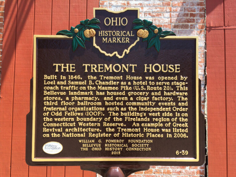 Ohio historical marker for the Tremont House.