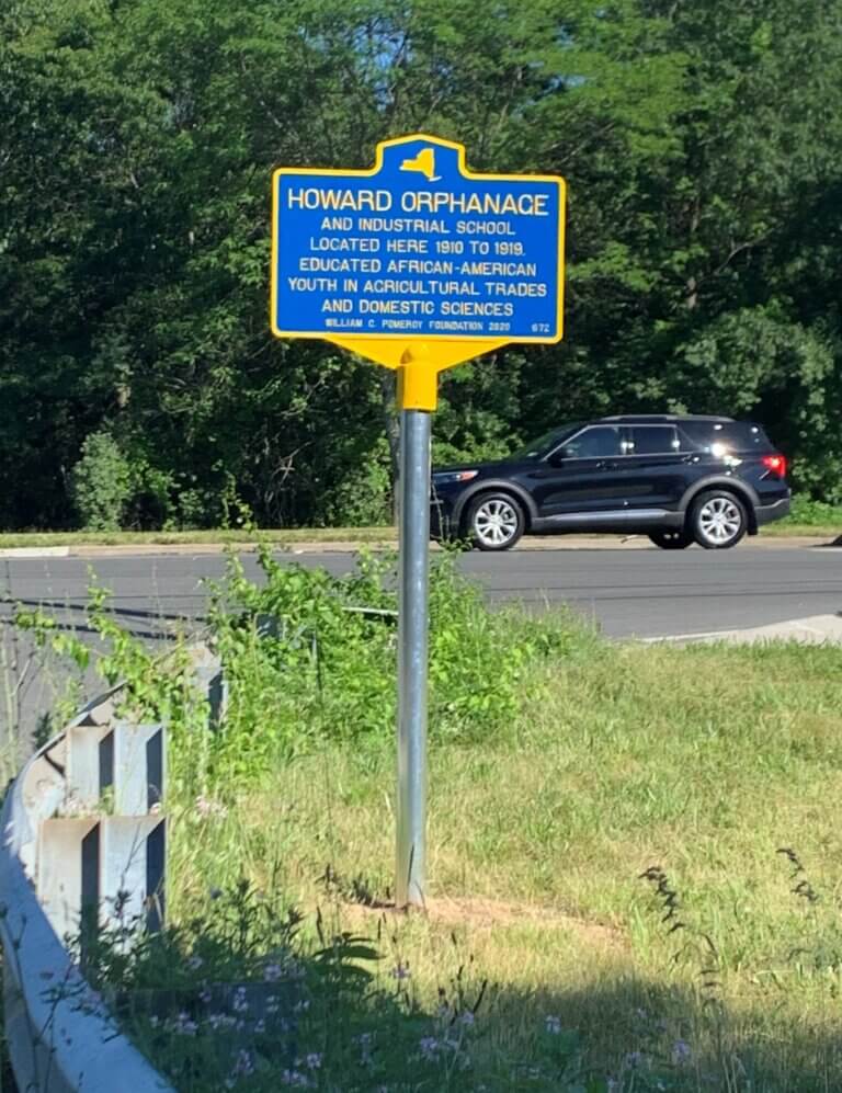 Historical marker for Howard Orphanage.