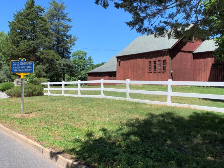 NYS historical marker for Platt Home.