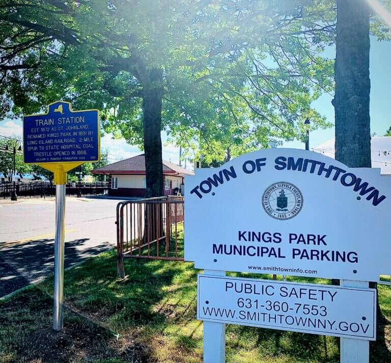 Historical marker for Train Station.