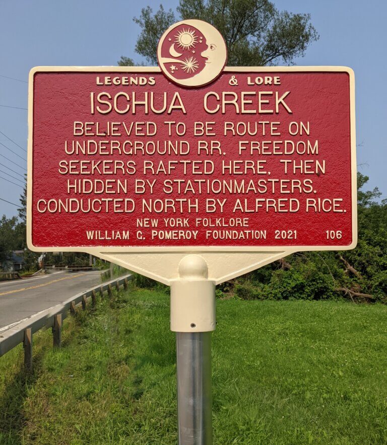 Legends & Lore marker for Ischua Creek.