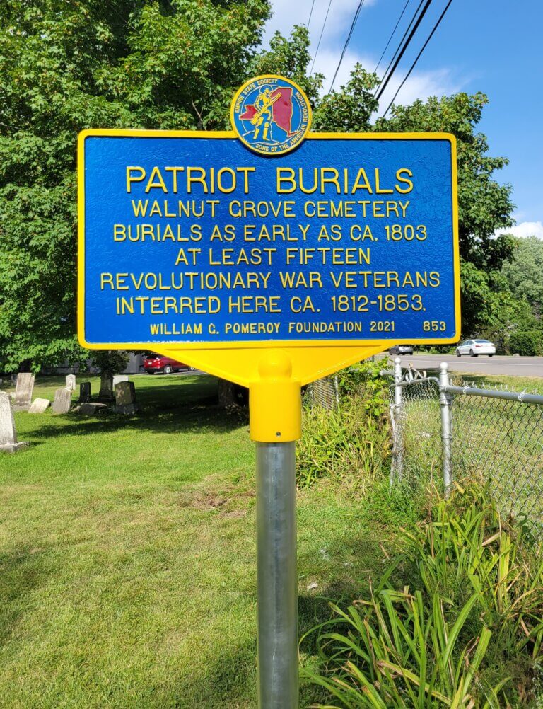 Patriot Burials marker at Walnut Grove Cemetery.