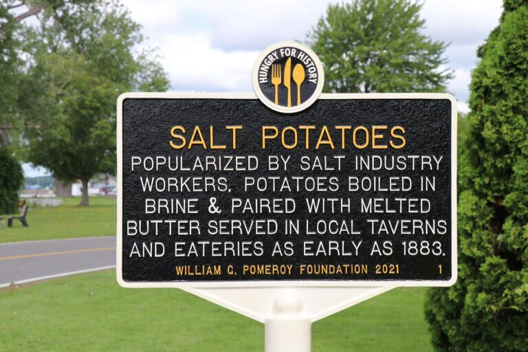 The Hungry for History salt potatoes marker.