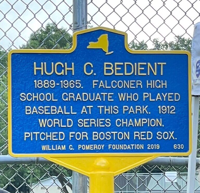 Historical marker for Hugh C. Bedient.
