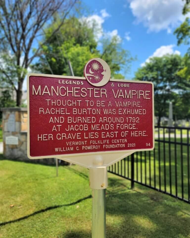 Legends & Lore marker for the lore surrounding the Manchester vampire.