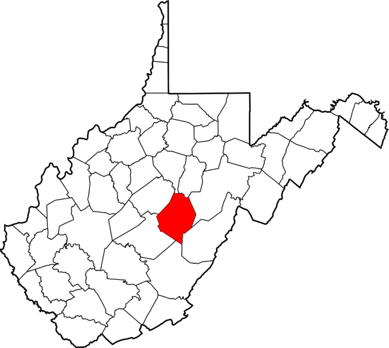 Map of West Virginia with Webster County highlighted in red.