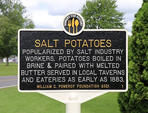 Hungry for History marker for salt potatoes.