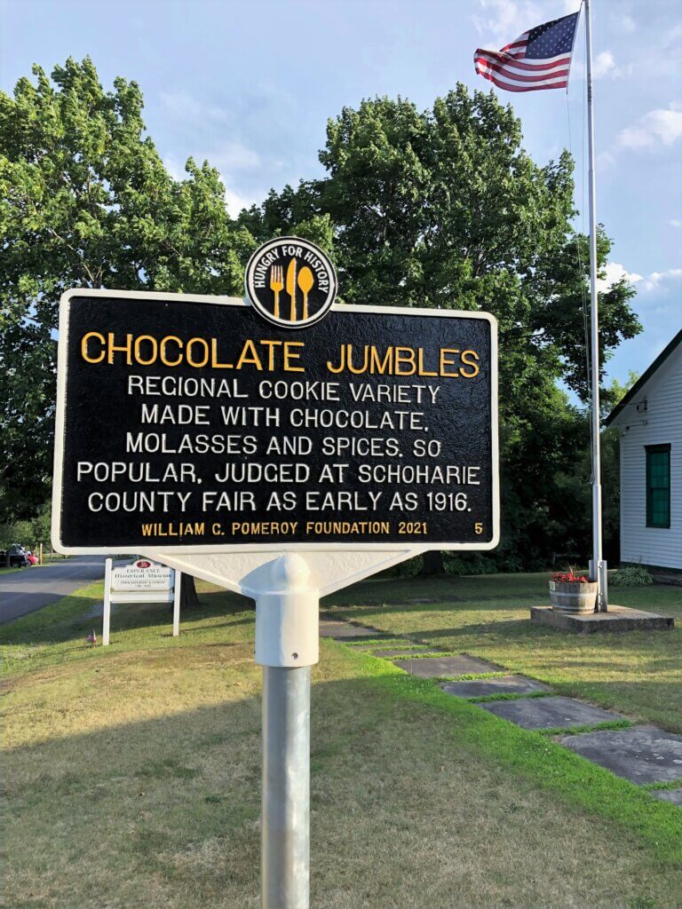 Hungry for History marker for chocolate jumbles.