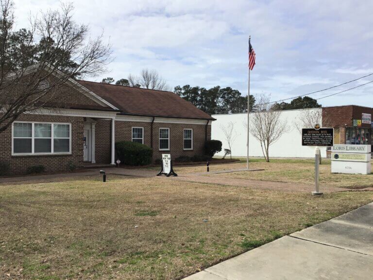 Hungry for History marker for chicken bog, Loris, South Carolina. Marker funded by the William G. Pomeroy Foundation.