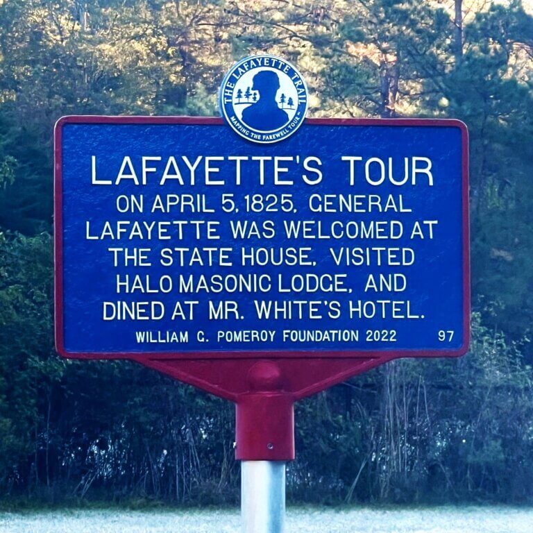 Lafayette Trail marker, Orrville, Alabama.