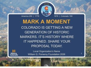 Colorado Historical Marker Sample Design.